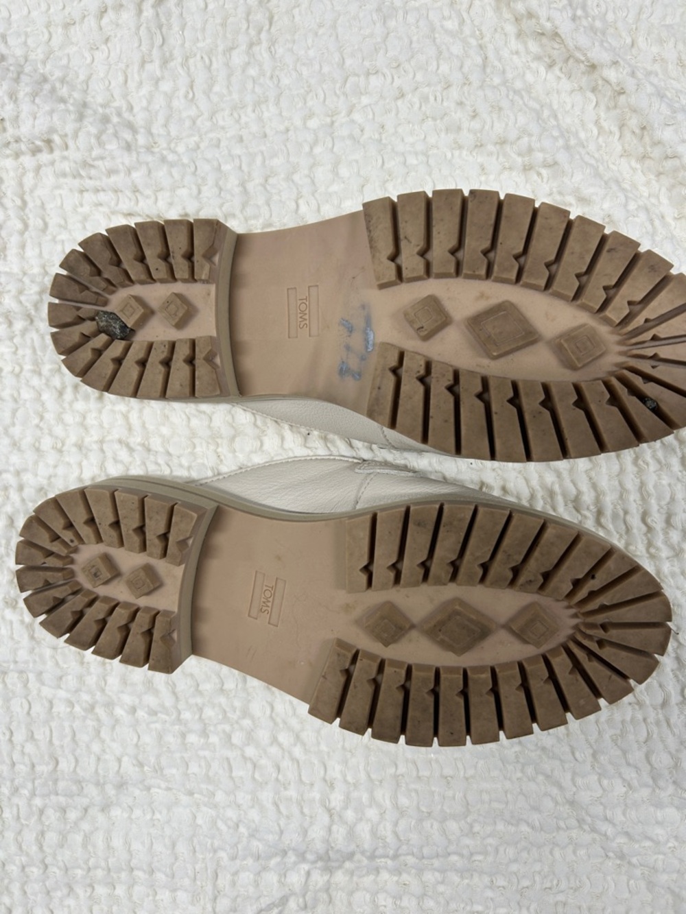 Toms Cream Slip-On Loafer Mules - Picture 4 of 5